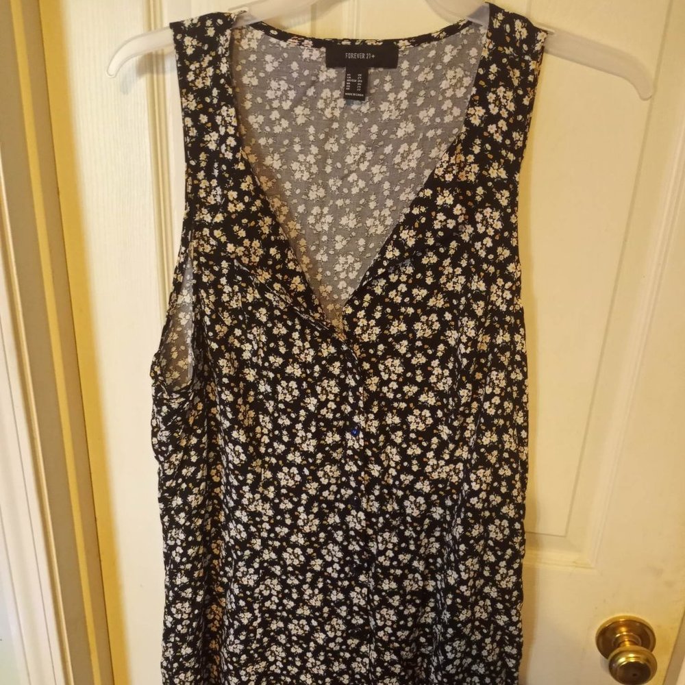 Forever 21 plus size button up flower dress
